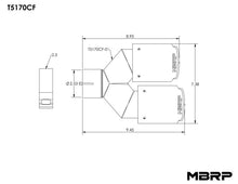 Load image into Gallery viewer, MBRP Universal Carbon Fiber Dual Tip 3.5in OD/2.5in Inlet