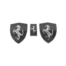 Load image into Gallery viewer, Carbon Fiber Ferrari Replica Carbon Fiber Scuderia Shields and Hood Badge - Ferrari 458 Italia/Spider