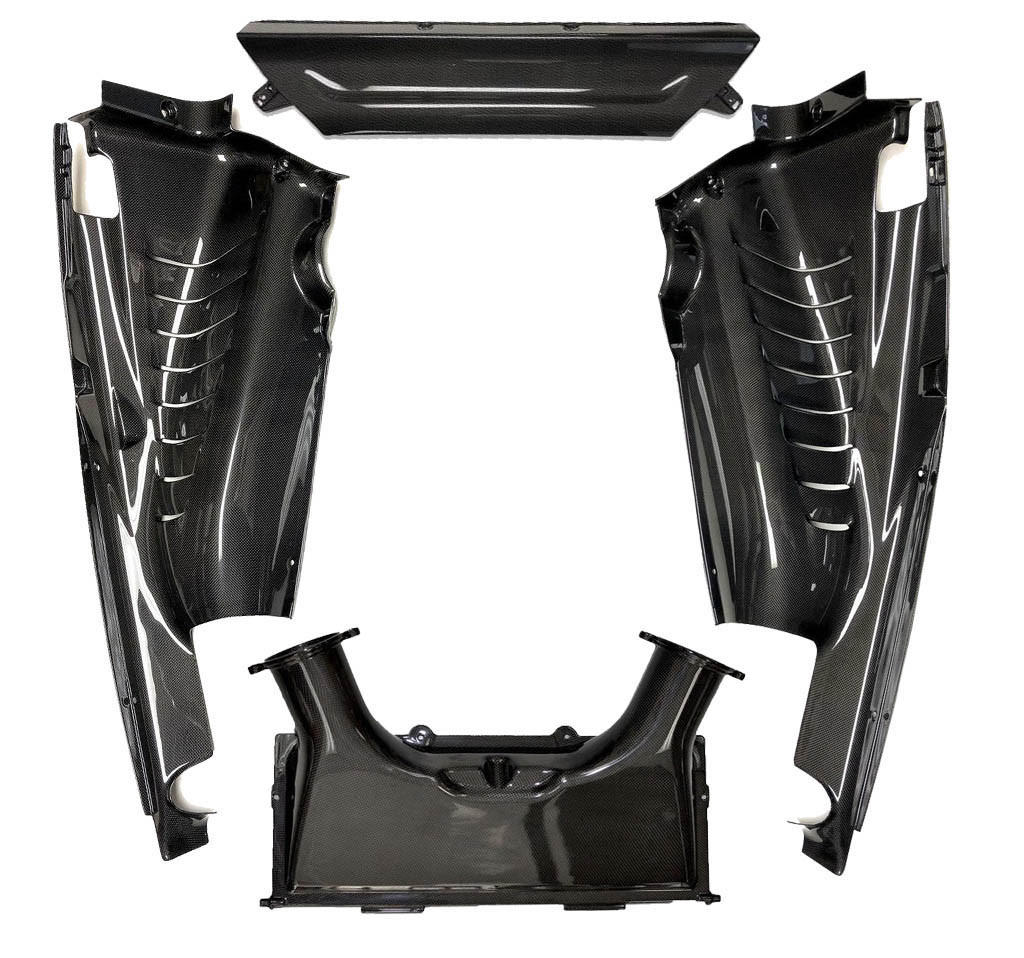 Carbon Fiber 4 Piece Engine Bay Set - Ferrari  488 GTB Coupe