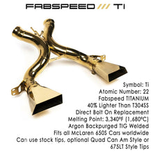 Load image into Gallery viewer, Fabspeed McLaren 650S Supreme Titanium X-Pipe Exhaust System (2014-2017)