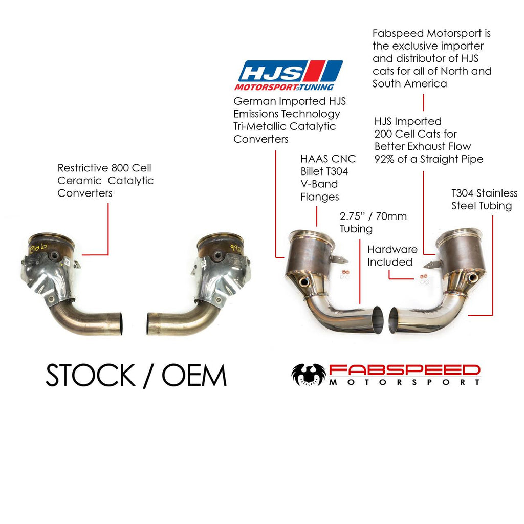 Fabspeed Porsche 992 Carrera Sport Catalytic Converters (2020+)