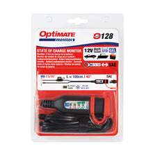 Load image into Gallery viewer, OptiMate MONITOR 12V lead-acid auto-marine Permanent battery lead (40&quot;-100cm 15/16&quot;&quot;- M8 rings) with integrated battery status / charge system monitor.
