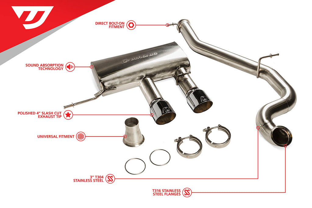 Unitronic MK6 Golf R 3" Cat-Back Exhaust System